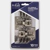 Kasaware 1/2" Overlay Compact Hinge, 10PK KFHCN012-A-10